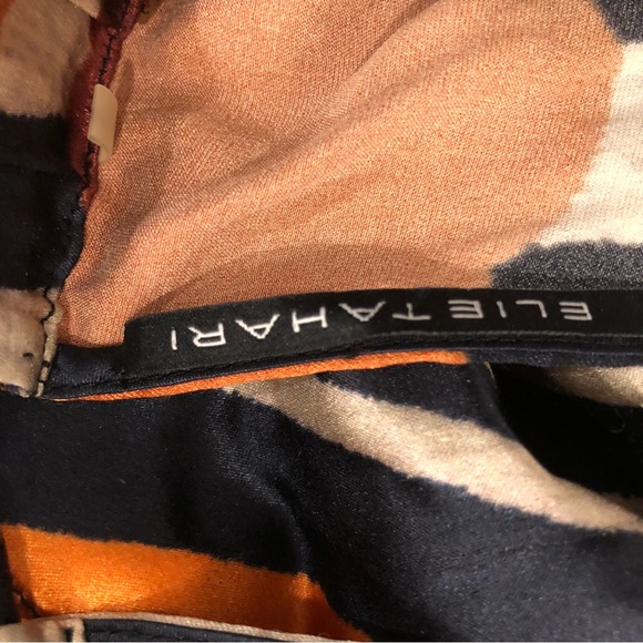 Elie Tahari sleeveless multicolour top with circle neckline. Size XS. - Picture 7 of 7